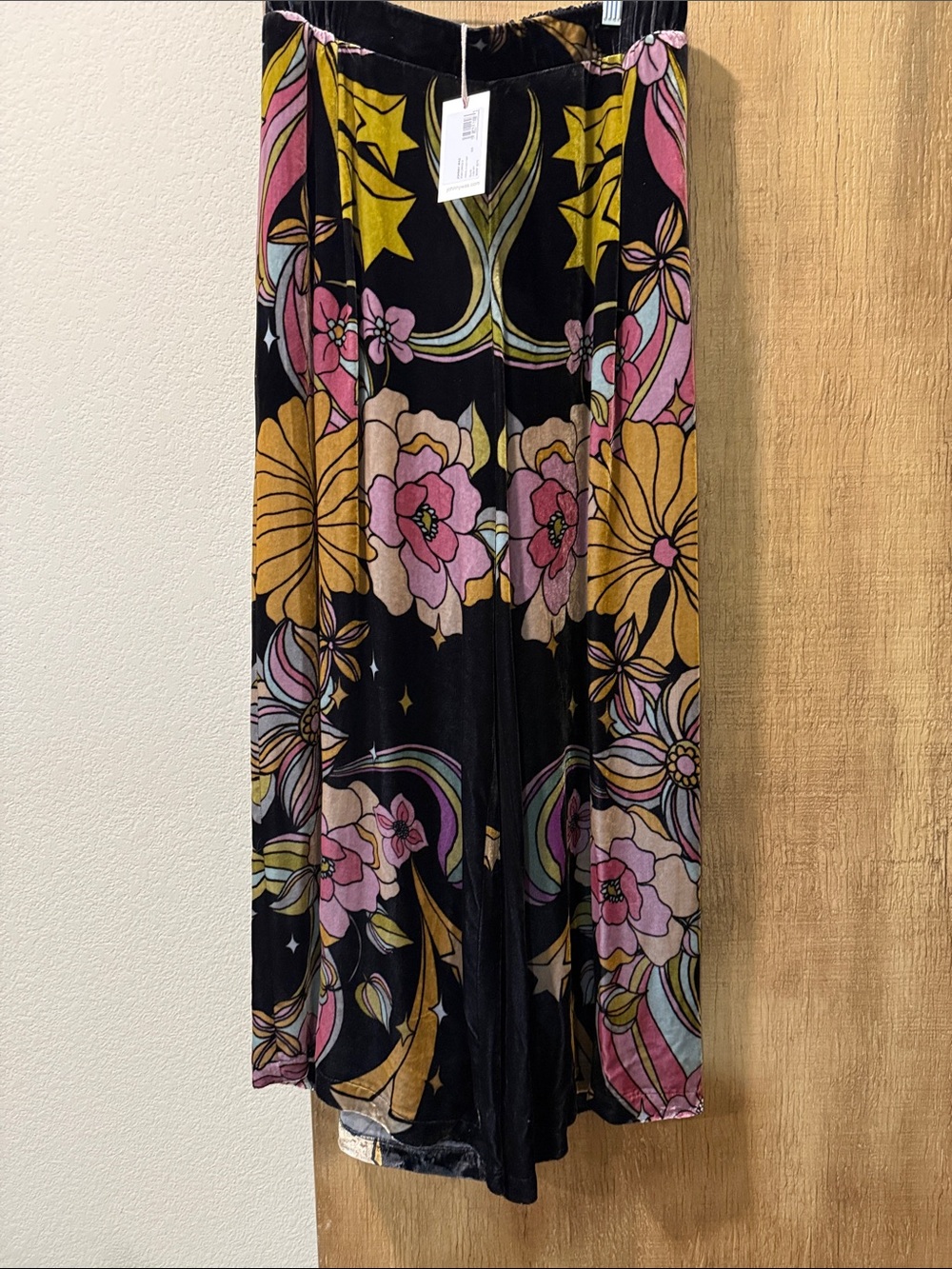 JOHNNY WAS PRISCILLA EASY PANT Floral Wide-Leg Velvet Pants - Picture 6 of 8